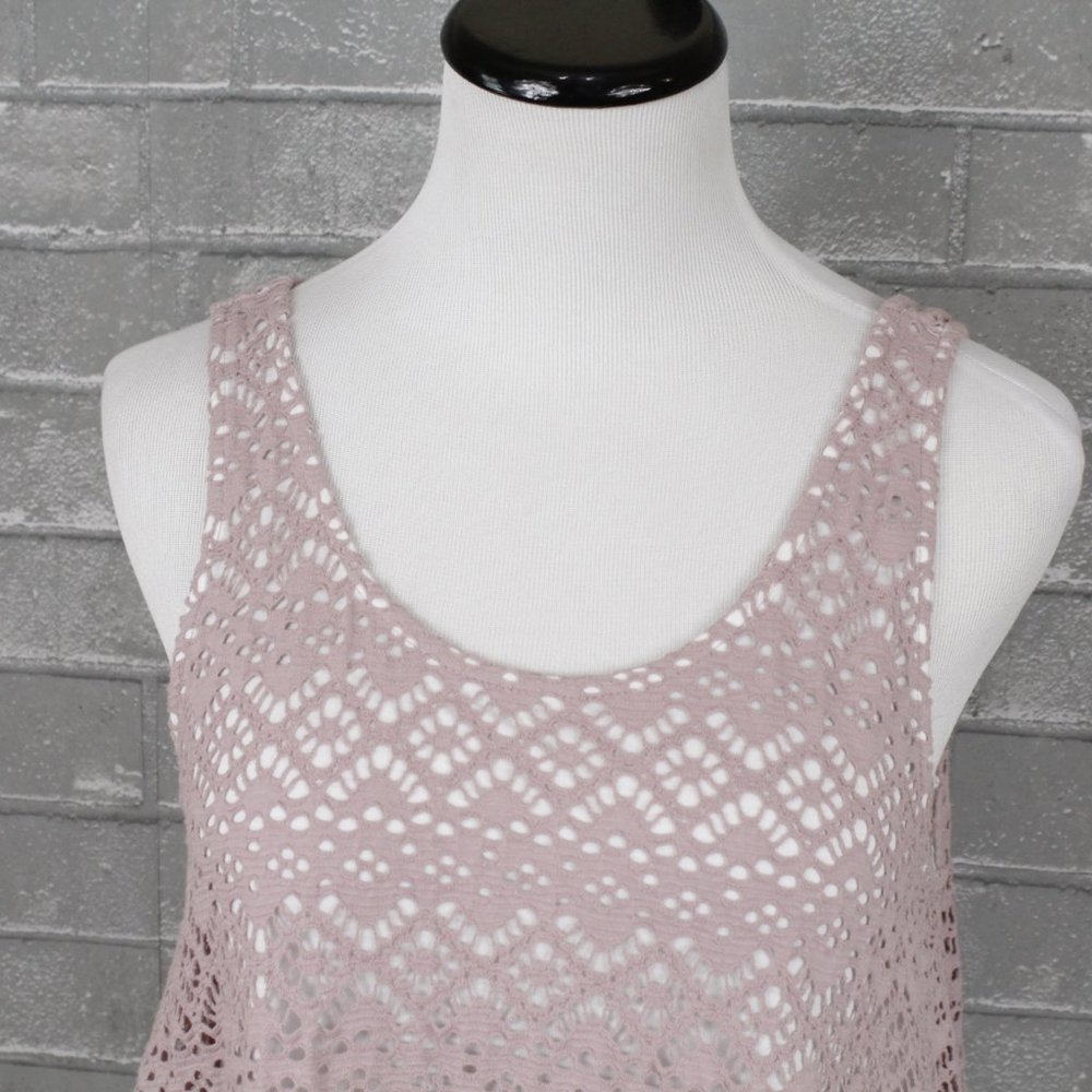 Anthro Deletta Purple Eyelet Tank Top - Picture 2 of 12